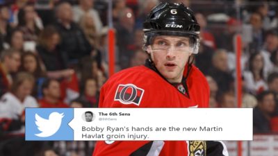Bobby Ryan has the absolute worst luck with hand injuries ...