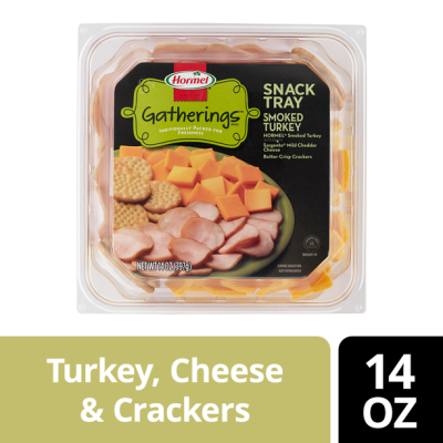 Hormel Gatherings Turkey and Cheese Snack Tray; 14 oz.; Smoked ...