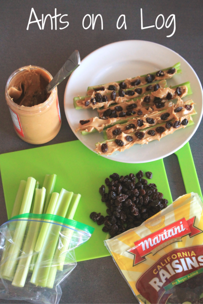 This healthy snack is made by spreading peanut butter on celery ...
