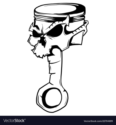 Cartoon piston isolated on a white background Vector Image