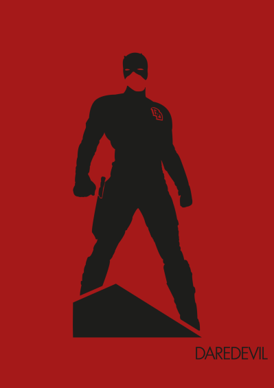  Standing Silhouette Logo Daredevil Digital Art