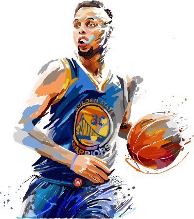  Golden Ball Art Painting State Warriors Stephen