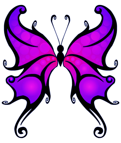  Purple Butterfly Clipart