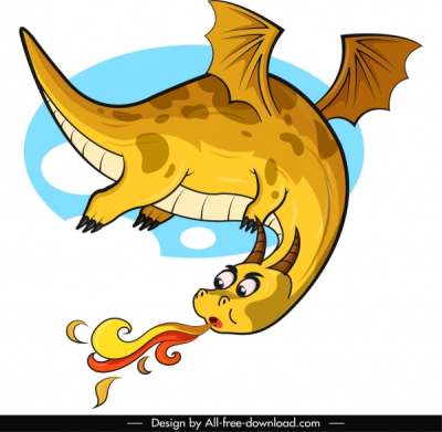 western-dragon-icon-firing-flying-sketch-cartoon-design_6841023
