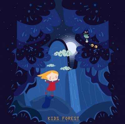 dreaming-background-dark-blue-design-kid-forest-icons_6832127