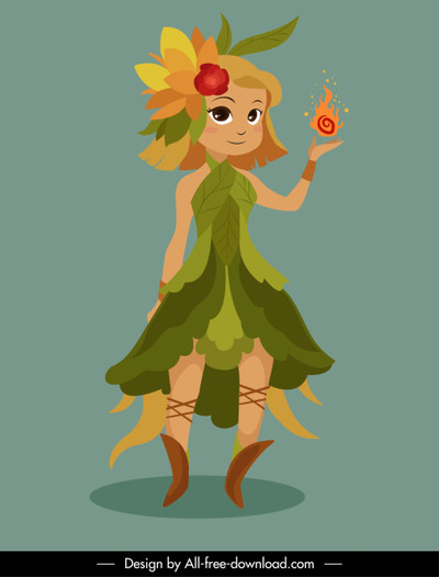 fairy-character-icon-magic-girl-sketch-cartoon-design_6850998