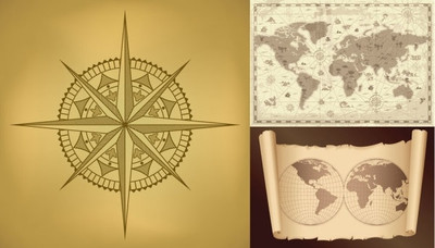 old-map-and-compass-vector-2_161328